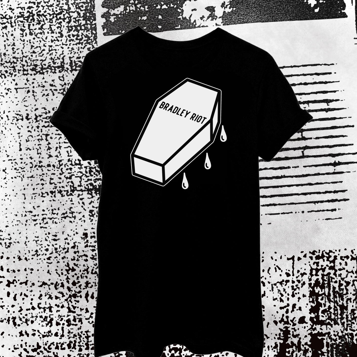 Bradley Riot - "Coffin Logo" T-shirt (Black)