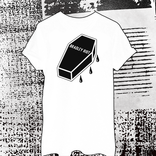 Bradley Riot - "Coffin Logo" White T-shirt
